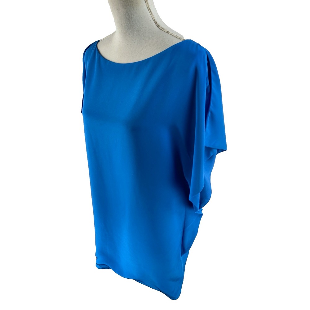 Ralph Lauren Womens 8‎ Silk Black Label Slit Sleeve Boatneck Blouse Batwing - Picture 6 of 11
